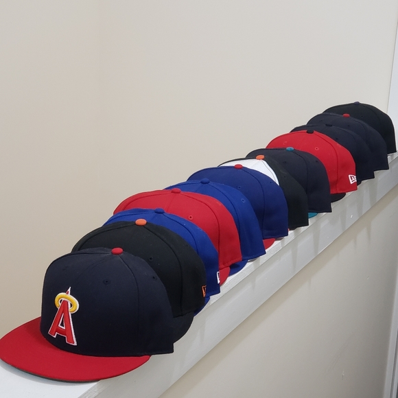 Size 7 3/8 New Era Fitted MLB Hats - Picture 1 of 8